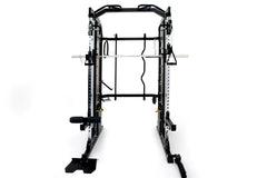 JACKED UP POWER RACK PLUS ALL-IN-ONE FUNCTIONAL TRAINER CABLE CROSSOVER CAGE HOME GYM W/ SMITH MACHINE