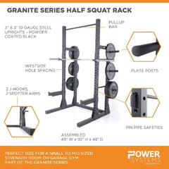 Granite Series Half Squat Rack