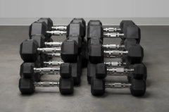 RUBBER HEX DUMBBELL SETS