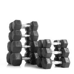 380 lb Dumbbell Set and Rack