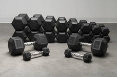 RUBBER HEX DUMBBELL SETS